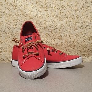 Sperry Canvas Red Top Sider 9.5